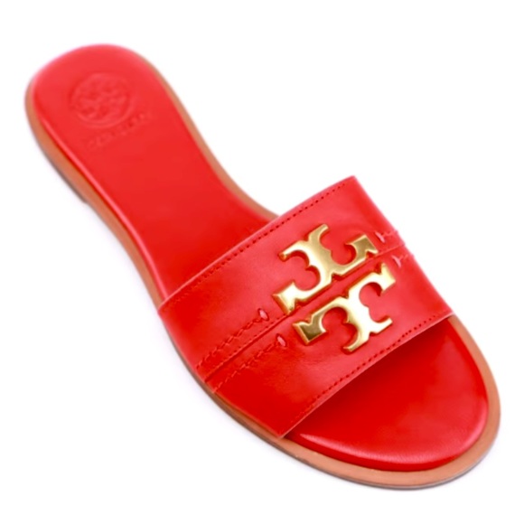 Tory Burch Everly Slide - Calf Leather - Brilliant Red - Picture 4 of 6